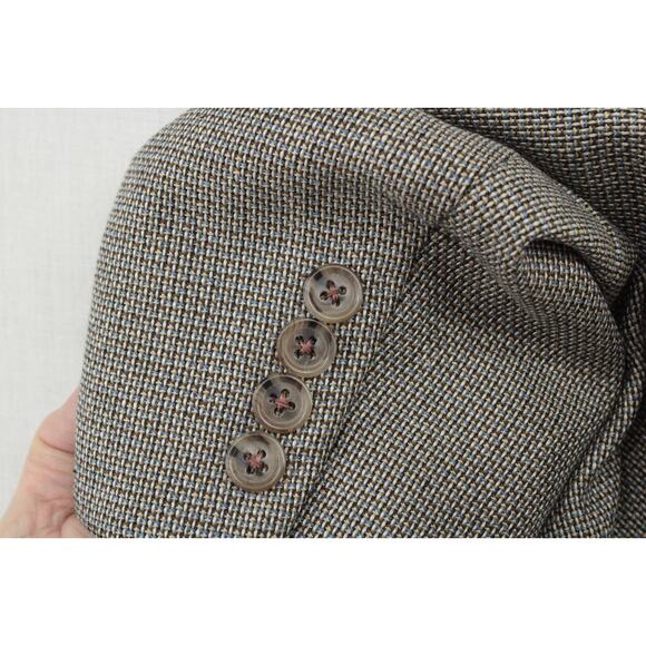 VTG Ermenegildo Zegna Blazer Men's 44R Multicolor Wool Silk Weave Sport Jacket - Picture 4 of 15